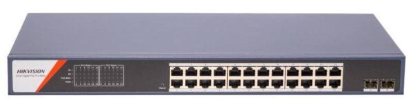 Hikvision DS-3E1526P-SI-24P2F – 26 portos Gbit PoE switch (370 W)