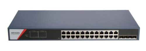 Hikvision DS-3E1528P-SI-24P4F – 28 portos Gbit PoE switch (370 W)