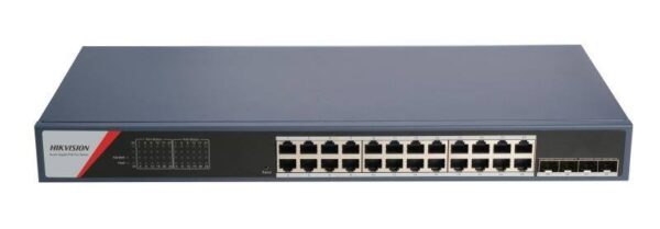 Hikvision DS-3E1528P-SI-24P4F – 28 portos Gbit PoE switch (370 W)