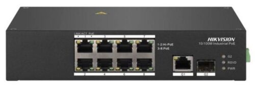 Hikvision DS-3T0310HP – 10 portos ipari PoE switch (110 W)