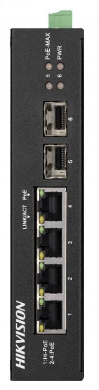 ds-3t0506hp-ehs-60cb8a662d232.jpg Hikvision DS-3T0506HP-E/HS – 6 portos ipari Gbit PoE switch (60 W)