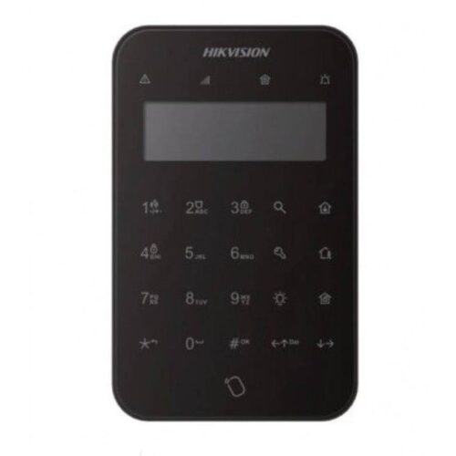 Hikvision DS-PK1-LT-WE/Black – Vezeték nélküli LCD+LED kezelő AXPro központokhoz