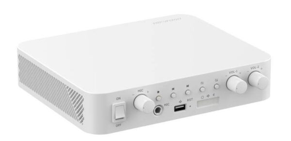 Hikvision DS-QAE1A80G1-VB – Kétzónás, 100 V / 80 Wattos Hibrid hálózati erősítő