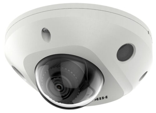 Hikvision IP, Mini dómkamera, 2 MP, Fix objektív, 2.8mm, EXIR 30m, IR, Hang/riasztás I/O