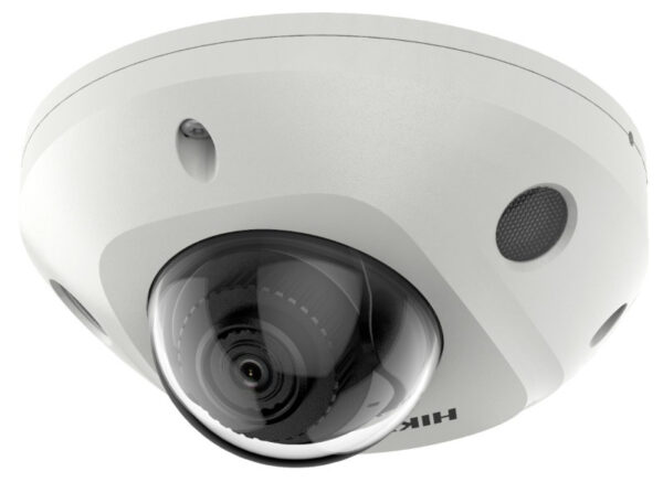 Hikvision IP, Mini dómkamera, 2 MP, Fix objektív, 2.8mm, EXIR 30m, IR, Hang/riasztás I/O