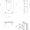 dt611f_kp_fe_draw.jpg 2EASY 1 lakásos kódzáras süllyeszthető kaputelefon kültéri egység IP54
