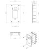 dt611f_kp_fe_draw_800x800.jpg 2EASY 1 lakásos RFID süllyeszthető kaputelefon kültéri egység IP54