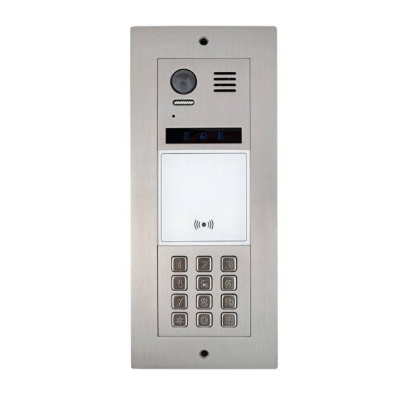dt821f-dk_front_800x800.jpg Társasházi kültéri egység megvilágított tasztatúrával, és beépített RFID olvasóval IP55