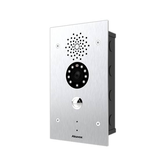 IP Video vészhívó, egygombos, süllyesztett, PoE, Cseppálló (IP65)