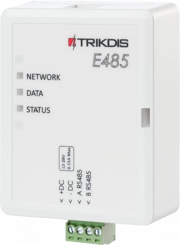 TRIKDIS E485 – Ethernet kommunikációs modul G16 és G16T kommunikátorokhoz
