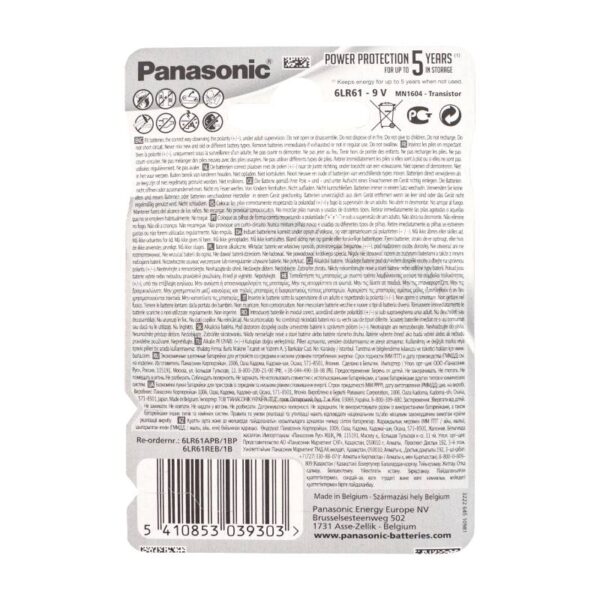 Panasonic 9V-os elem