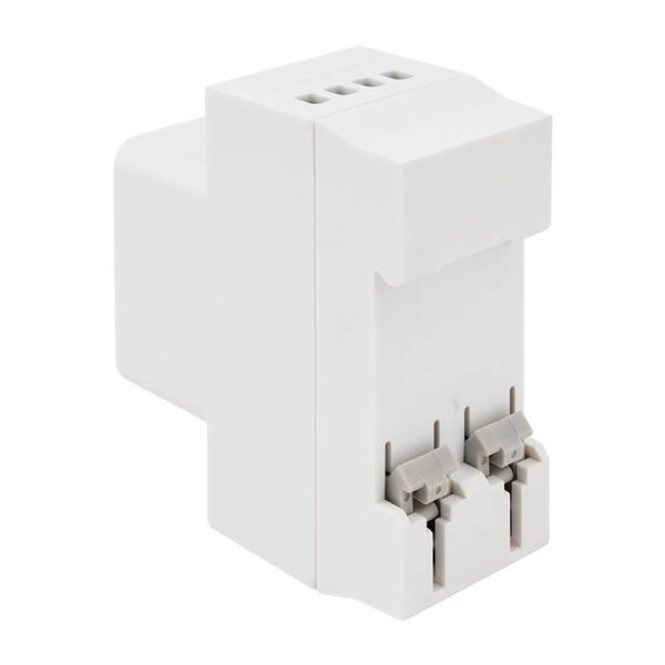 et-krc2104-w_isobackright.jpg ET-KRC2104-W - 2 csatornás RF+WiFi vevőegység (TUYA kompatibilis), DIN sínre szerelhető