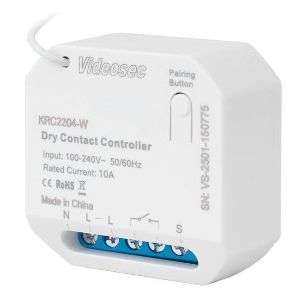 et-krc2204-w_isoleft.jpg ET-KRC2204-W - 1 csatornás RF+Wifi vevőegység, 1x NO szárazkontaktus