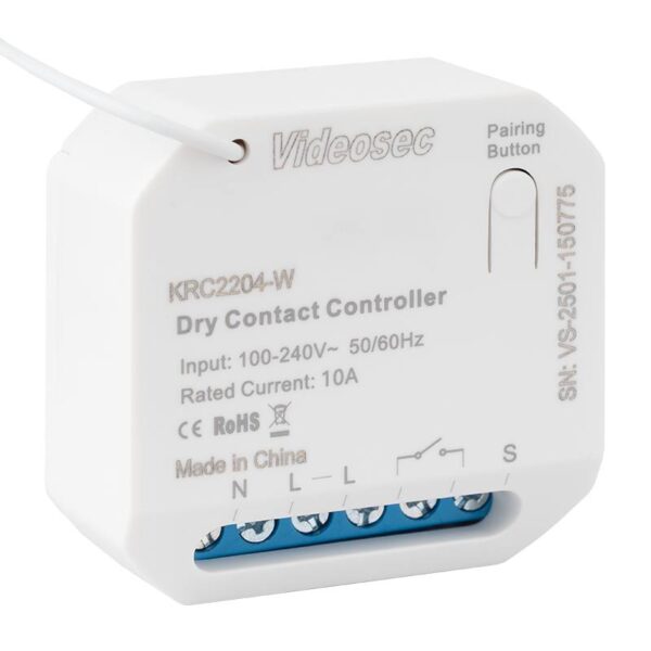 et-krc2204-w_isoright.jpg ET-KRC2204-W - 1 csatornás RF+Wifi vevőegység, 1x NO szárazkontaktus