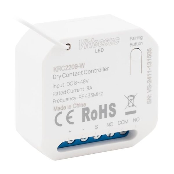 et-krc2209-w_isoeight.jpg ET-KRC2209-W - 1 csatornás RF+Wifi vevőegység, 8-48V DC, NO-NC relékimenet
