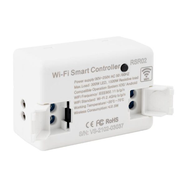 et-rsr02_isoright_nyitott.jpg 1 csatornás, Wifi smart vezérlő (TUYA kompatibilis), 230V AC be- és kimenettel