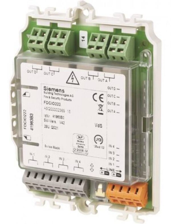 Siemens FDCIO222 – C-NET(Cerberus PRO)/FDnet címezhető I/O modul