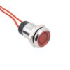 Indikátor - piros - 12V DC - 8 mm furatátmérő - 20 cm vezetékkel