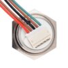 Lapos felületű nyomógomb 16 mm-es furathoz(IP67), NO-COM kimenettel, piros-zöld LED