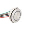 Lapos felületű nyomógomb 19 mm-es furathoz(IP67), NO-COM kimenettel, piros-zöld LED