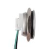Lapos felületű nyomógomb 19 mm-es furathoz(IP67), NO-COM kimenettel, piros-zöld LED