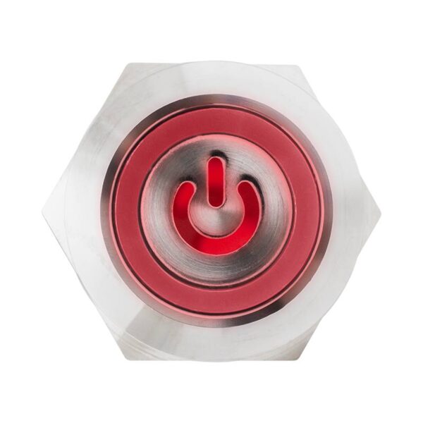 flm19-fw-6-ec-z-rdgn_front_led_rd.jpg Lapos felületű bistabil nyomógomb 19 mm-es furathoz(IP67), piros-zöld LED