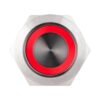 flm19-fw-6-ex-rdgn_front_led_rd.jpg Lapos felületű nyomógomb 19 mm-es furathoz(IP67), NO-COM piros-zöld LED gyűrűvel