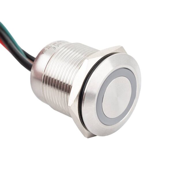 flm19-fw-6-ex-rdgn_isoright.jpg Lapos felületű nyomógomb 19 mm-es furathoz(IP67), NO-COM piros-zöld LED gyűrűvel