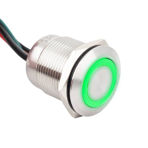 flm19-fw-6-ex-rdgn_isoright_led_gn.jpg Lapos felületű nyomógomb 19 mm-es furathoz(IP67), NO-COM piros-zöld LED gyűrűvel