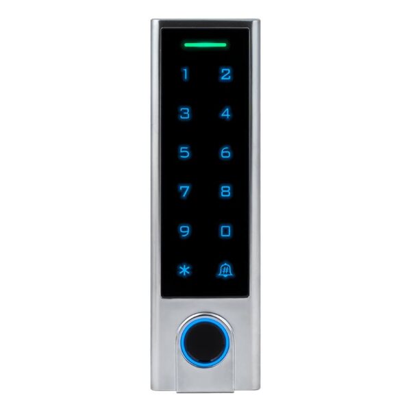 hf3-wifi_front_led_gn.jpg Cseppálló, WiFi-s, önálló kártyaolvasó és kódzár - ujjnyomat