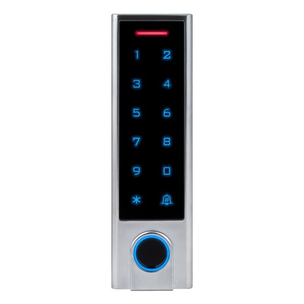 hf3-wifi_front_led_rd.jpg Cseppálló, WiFi-s, önálló kártyaolvasó és kódzár - ujjnyomat