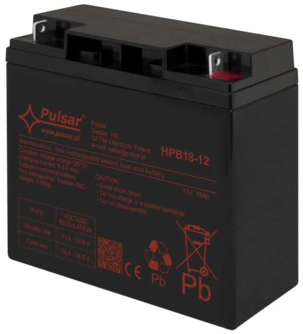 Pulsar HPB18-12N – Akkumulátor 12V 18Ah