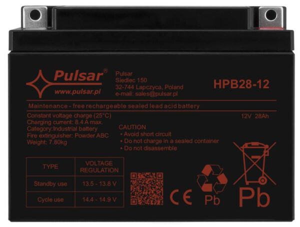 Pulsar HPB28-12 – Akkumulátor 12V 28Ah