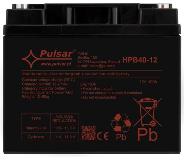 Pulsar HPB40-12 – Akkumulátor 12V 40Ah