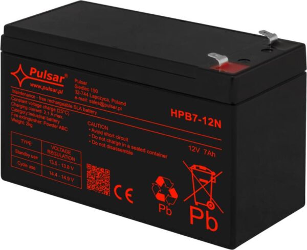 Pulsar HPB7-12N – Akkumulátor 12V 7Ah