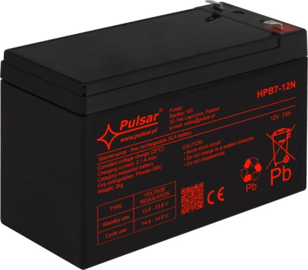 Pulsar HPB7-12N – Akkumulátor 12V 7Ah