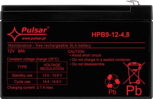 Pulsar HPB9-12-4.8 – Akkumulátor 12V 9Ah