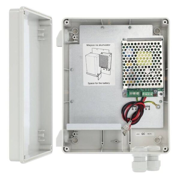 Pulsar HPSBH-12V3A-B – Falra szerelhető, műanyag dobozos kapcsolóüzemű szünetmentesíthető tápegység 13,8V/3A/7Ah