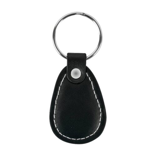 Műbőr borítású RFID kulcs HT4168 chippel - fekete