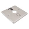 Nyomógomb pajzs 90 x 90 mm 19 mm furatátmérővel INOX