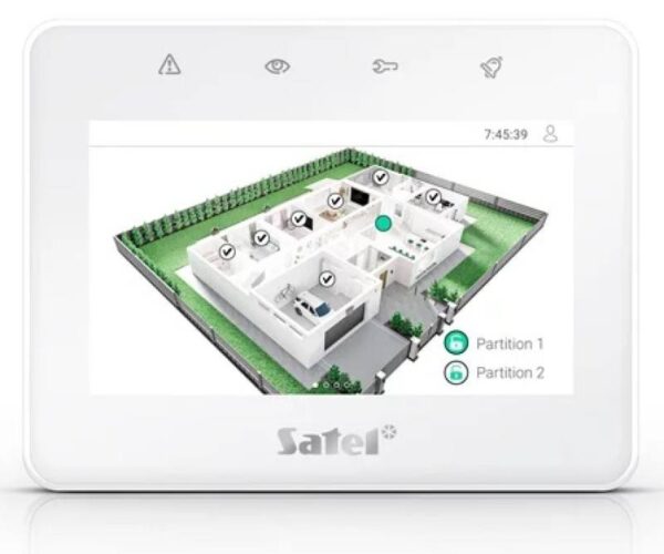 Satel INT-TSG2R-W – 4,3" érintőképernyős kezelő