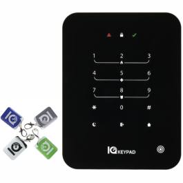 DSC IQ Vezeték nélküli PowerG érintőgombos fekete kezelő proxy olvasóval IQ4NS, IQ4HUB, IQ4 központokhoz