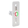 j.jpg Kimagasló felületű Ø19 mm-es nyomógomb(IP65) 35 mm széles pajzzsal-NO/NC - piros-zöld LED