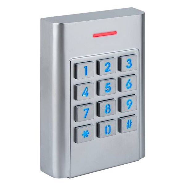 k5-c_isoright_rd.jpg Cseppálló (IP66), vandálbiztos önálló kódzár
