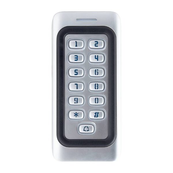 k612em-w-ty_front.jpg Önálló működésű, vandálbiztos, vízálló, WiFis RFID kártyaolvasó és kódár - EM 125 kHz