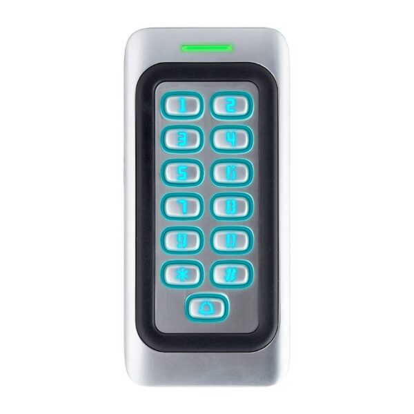 k612em-w-ty_front_gn.jpg Önálló működésű, vandálbiztos, vízálló, WiFis RFID kártyaolvasó és kódár - EM 125 kHz