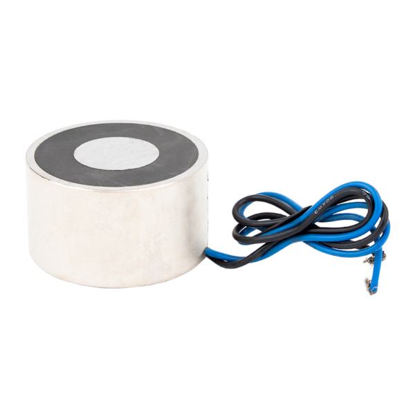 Permanens mágnes - áramszünet esetén zárt - elektromágnessel demagnetizálható - 12V DC - 50 kg