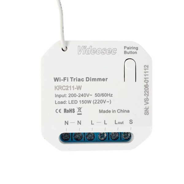 OUTLET: 1 csatornás RF+Wifi Triac fényerőszabályzó vevőegység (TUYA kompatibilis)
