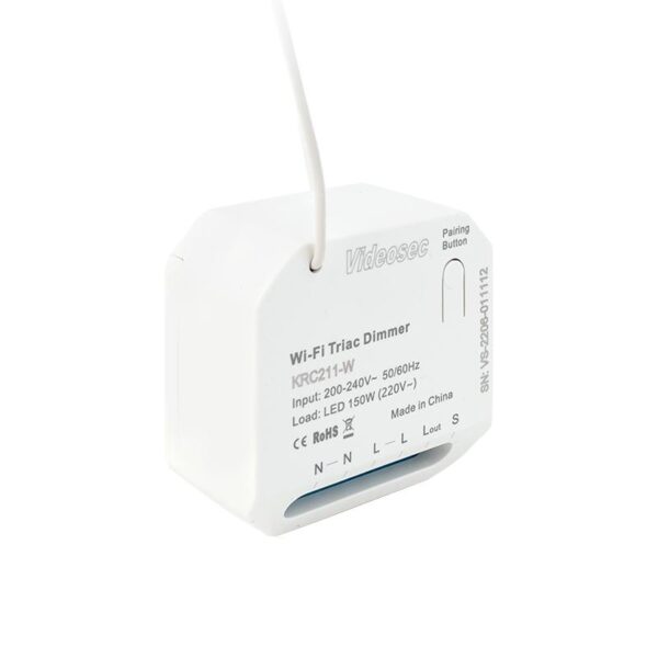 OUTLET: 1 csatornás RF+Wifi Triac fényerőszabályzó vevőegység (TUYA kompatibilis)