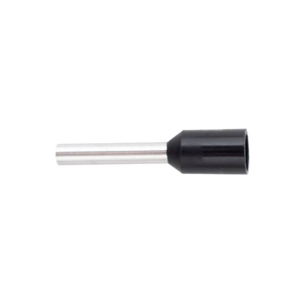 la-e1510-bk_p100__side.jpg Érvéghüvely AWG16 (1.5mm2) vezetékhez 10mm hosszú fekete köpeny (100 db/csomag)